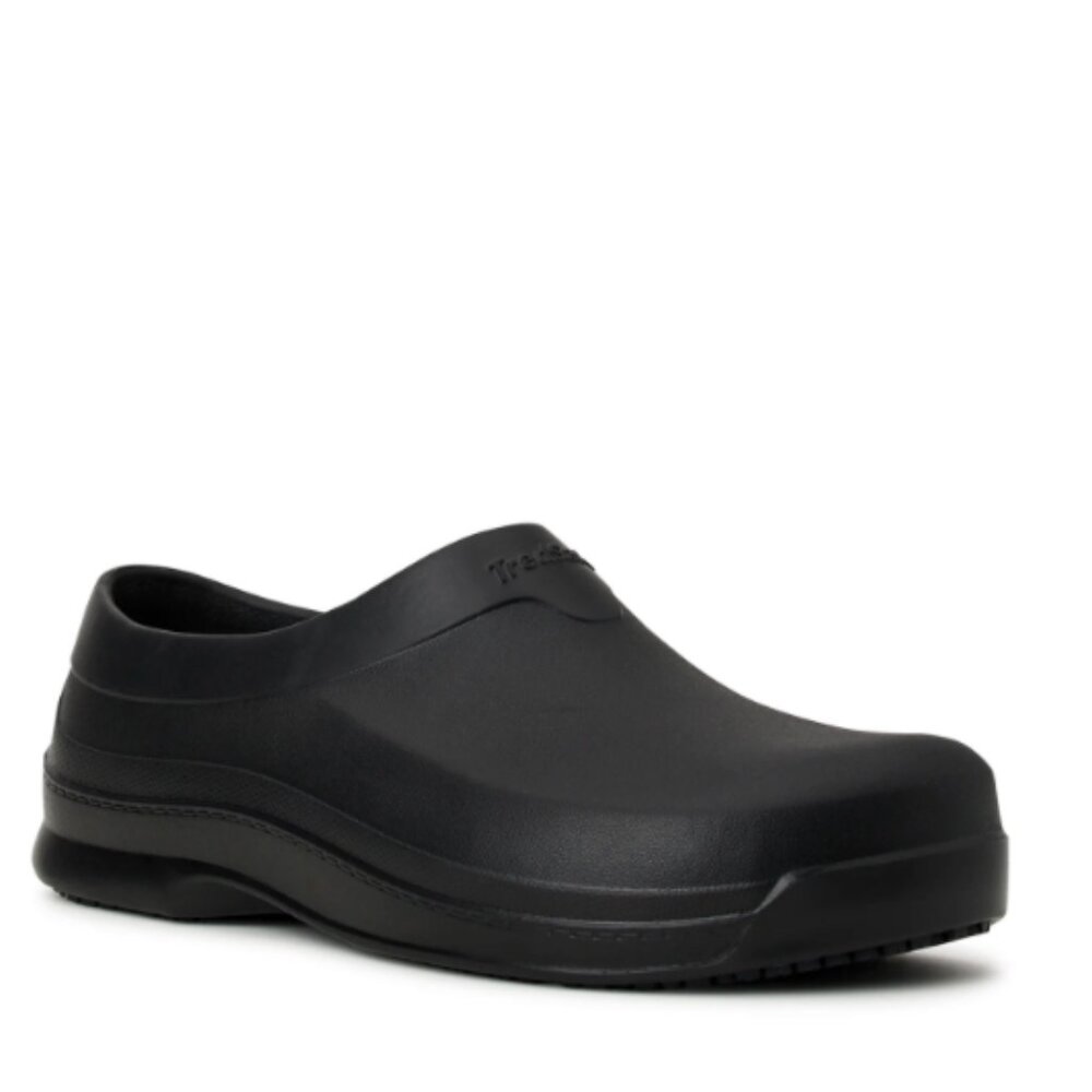 TredSafe Adult Unisex Caspian Slip Resistant Clogs M5/W7, Black